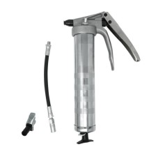 Prensa engrasadora de palanca de mango de 500 ccm - 90° incl. adaptadores de boquilla de borde de 4 garras