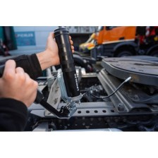 Pistola de grasa de alto rendimiento DUO con pistola y mango de palanca