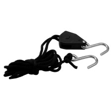 Juego de tensores universales (5 piezas). 3 piezas con gancho en S y trinquete. 2 piezas 'STRONG'. Longitud: 2 m, diámetro: 5 m