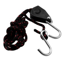 Juego de tensores universales (5 piezas). 3 piezas con gancho en S y trinquete. 2 piezas 'STRONG'. Longitud: 2 m, diámetro: 5 m