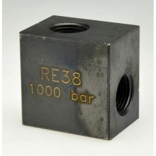 Adaptador de ángulo de boquilla hidráulica RE38 3/8' NPT