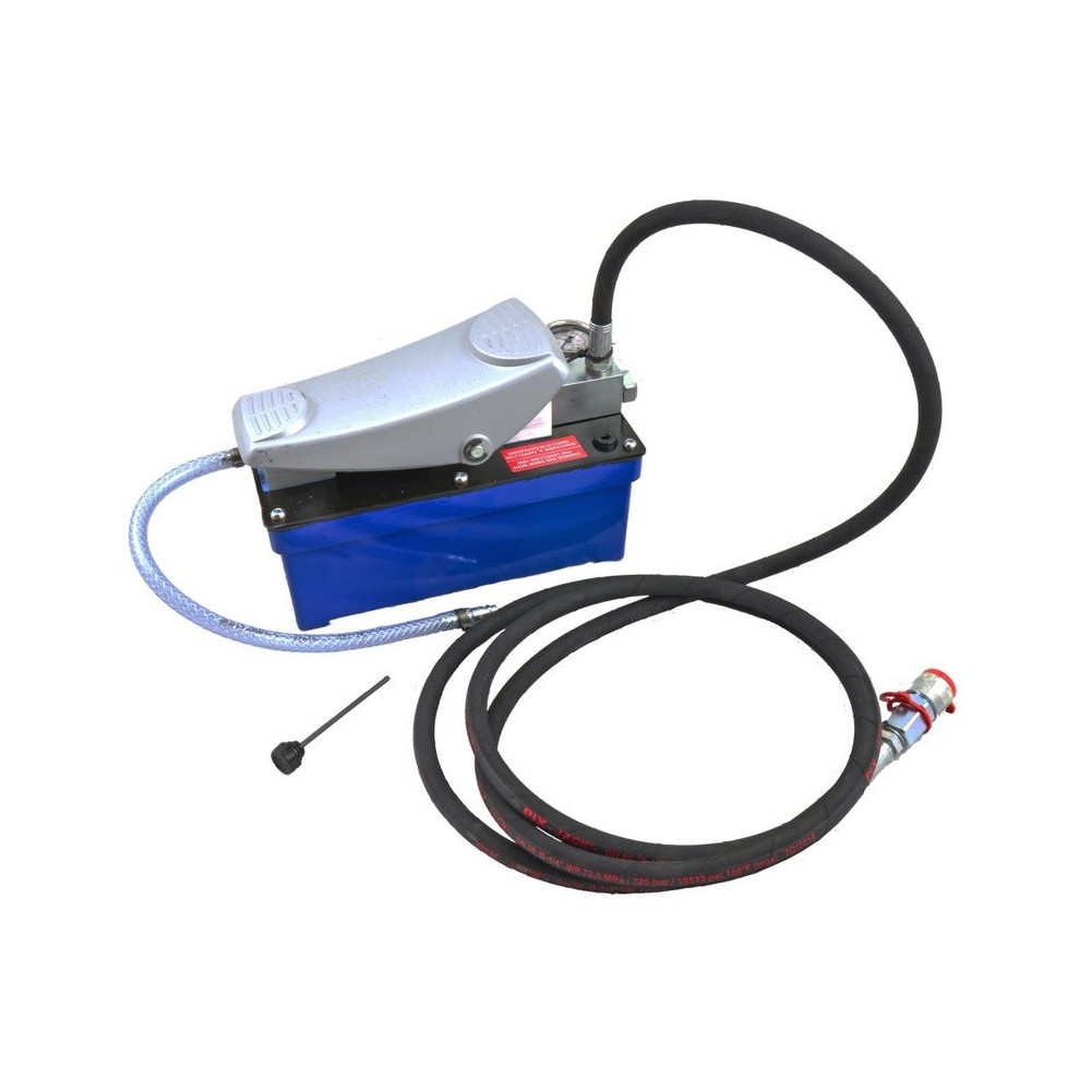 Bomba hidráulica neumática de 700 bar con manómetro y manguera de 3 m, conector CEJN