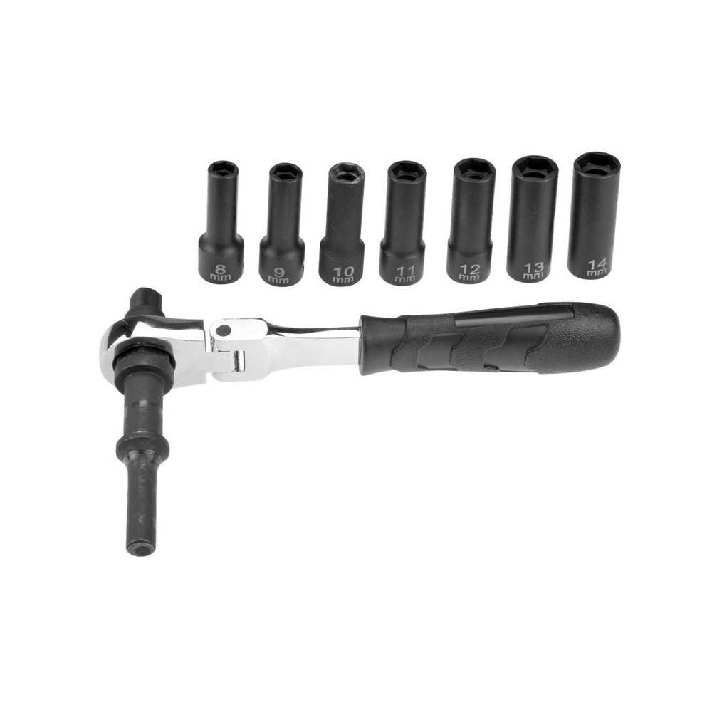 Inserto VIBRATIONSPACK con adaptador de impacto, llave articulada y vasos SW8-SW14