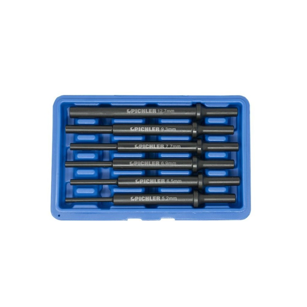 Juego de extracción de 6 piezas con paquete de vibración para usar con el martillo de impacto DL