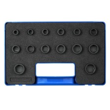 Juego de vasos de impacto XS de 15 piezas, con entrada de 8-21 mm x 14 mm