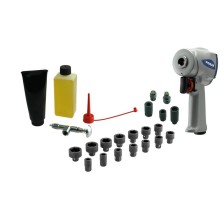 Juego de llaves de impacto XS-MULTI con vasos de impacto (15 piezas) y kit de mantenimiento de aire comprimido