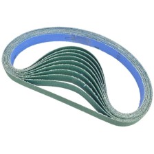 Correas de repuesto, paquete de 10, ancho de correa 20 mm, tamaño de grano 80