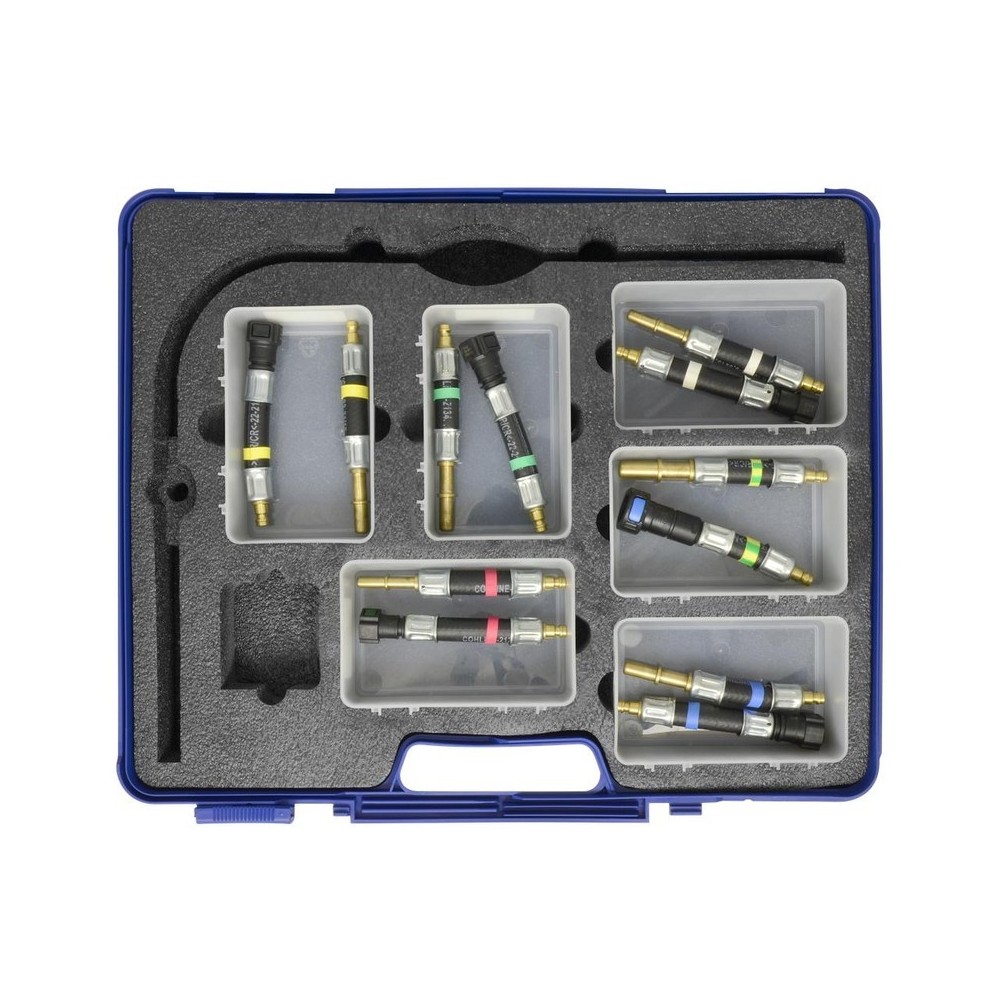 Juego de adaptadores con acoplamientos rápidos SAE y métricos de 12 piezas con acoplamiento y tapón
