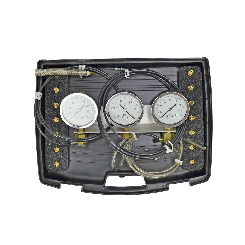 Comprobador de presión de frenos BDP 6 2 Manom. 0 a 160 / 1 Manom. 0 a -1 5 líneas 7 adaptadores