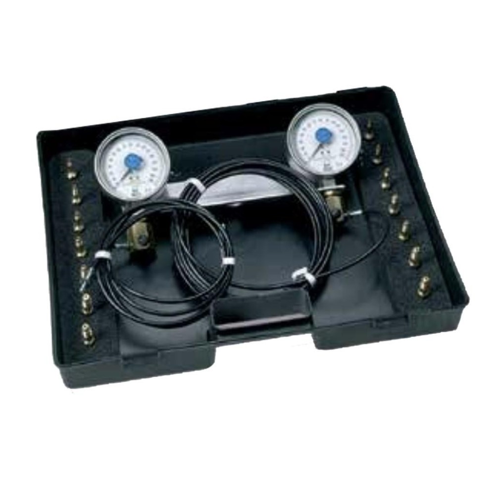 Comprobador de presión de frenos BDP 4 2 Manom. 0 a 160 BAR 2 líneas 7 adaptadores