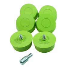 Juego de 6 discos borradores de llantas. Incluye adaptador para portabrocas.