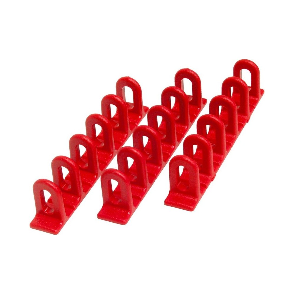 Ojetes Multipads rojos VPE 3 piezas fijación adhesiva plana inferior 6x22x156