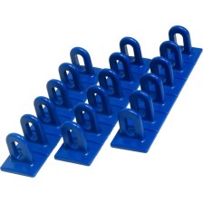 Ojetes Multipads azules VPE3 uds. Fijaciones adhesivas planas inferiores 6x36x156