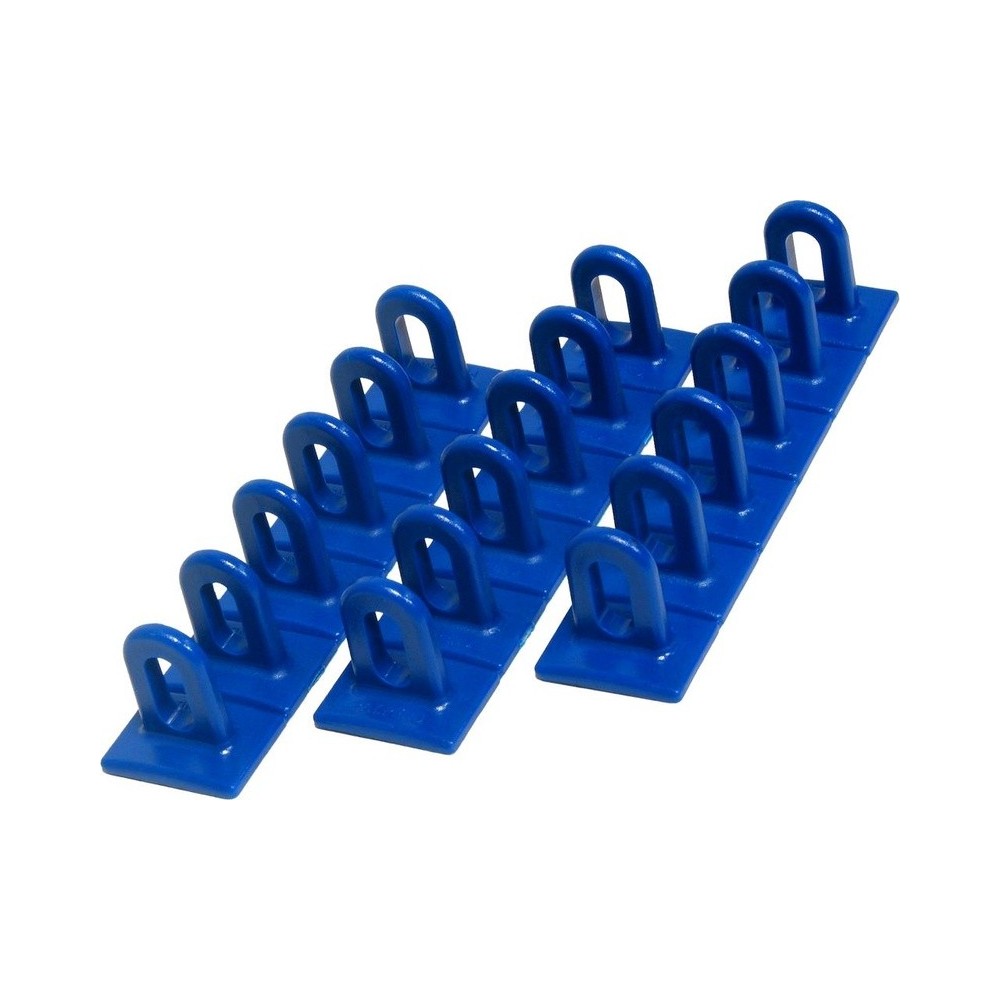 Ojetes Multipads azules VPE3 uds. Fijaciones adhesivas planas inferiores 6x36x156