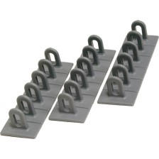 Ojetes Multipads grises VPE3 piezas fijaciones adhesivas planas inferiores 6x50x156