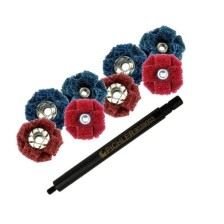 Juego de cepillos de vellón para la limpieza del eje del inyector