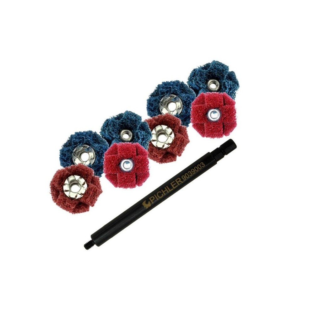 Juego de cepillos de vellón para la limpieza del eje del inyector