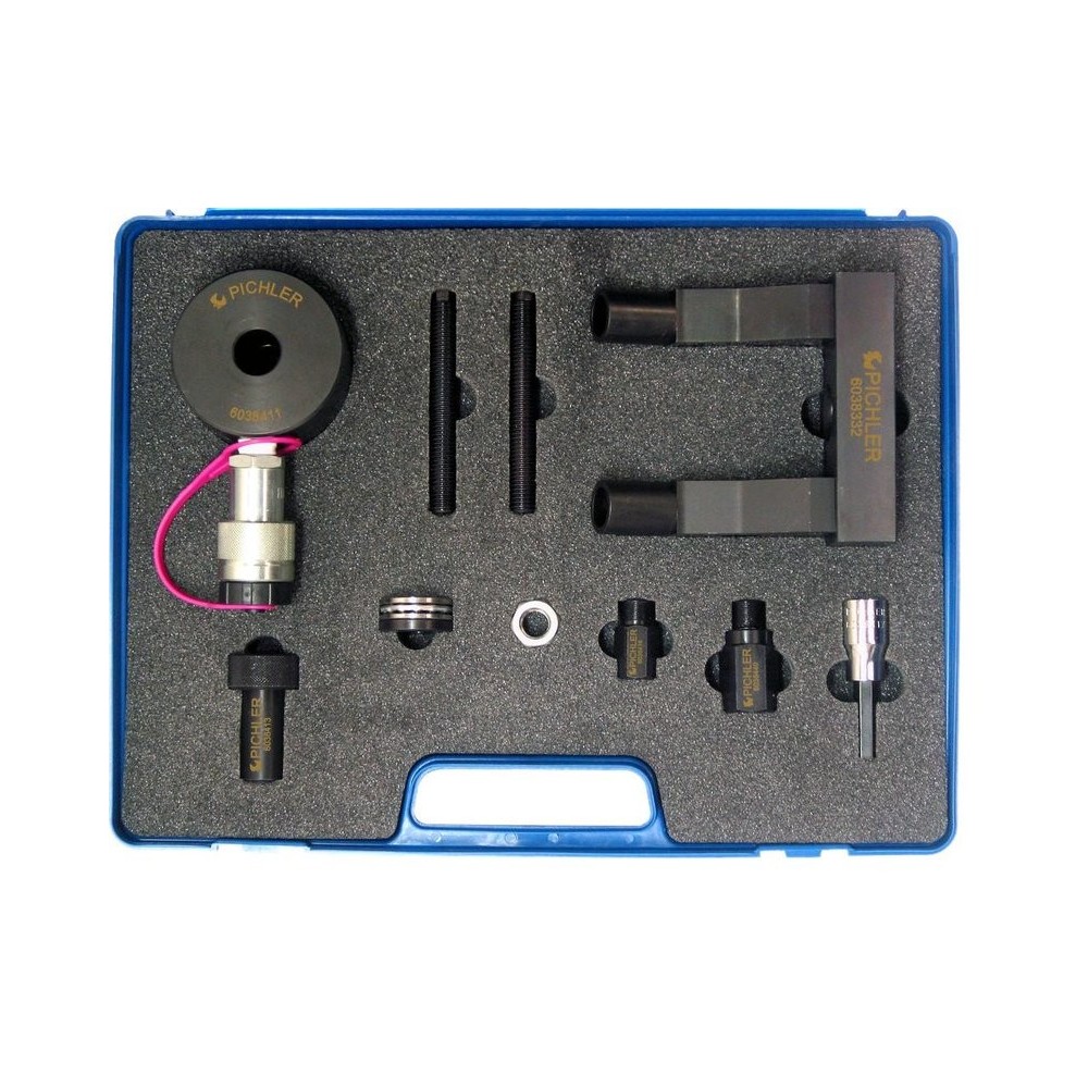 Kit de extracción de inyectores F9Q (1,9 dci) 12 piezas sin soporte de puente