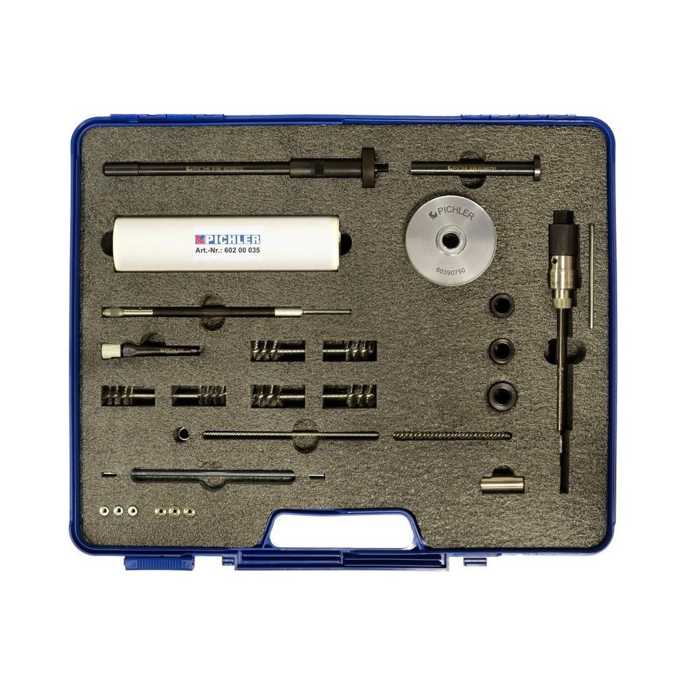 Juego de limpieza de eje de inyector con medidor de profundidad