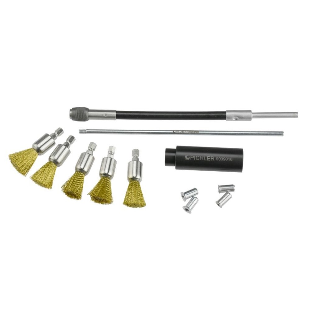 Juego de inicio de cepillos de limpieza, latón, 11 piezas