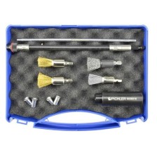 Juego de inicio de cepillos de limpieza con cepillos mixtos de acero y latón