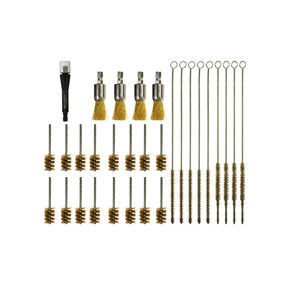 Juego de cepillos de limpieza de latón, 8 piezas.