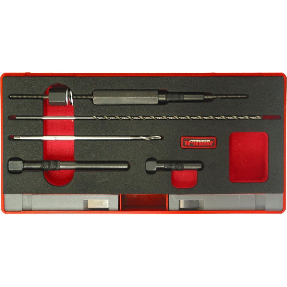 Kit de extracción y perforación de bujías incandescentes para retirar puntas de bujías incandescentes rotas M10x1