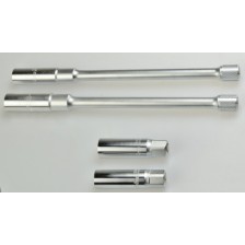 Juego de vasos para bujías (4 piezas) Para desmontar e instalar bujías de 14-16 mm L 70 mm, L 250 mm Antracita 3/8'