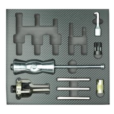 Extractor de rodamientos con sistema de 2 y 3 brazos, extractor de garras y peso de doble impacto de 1 kg