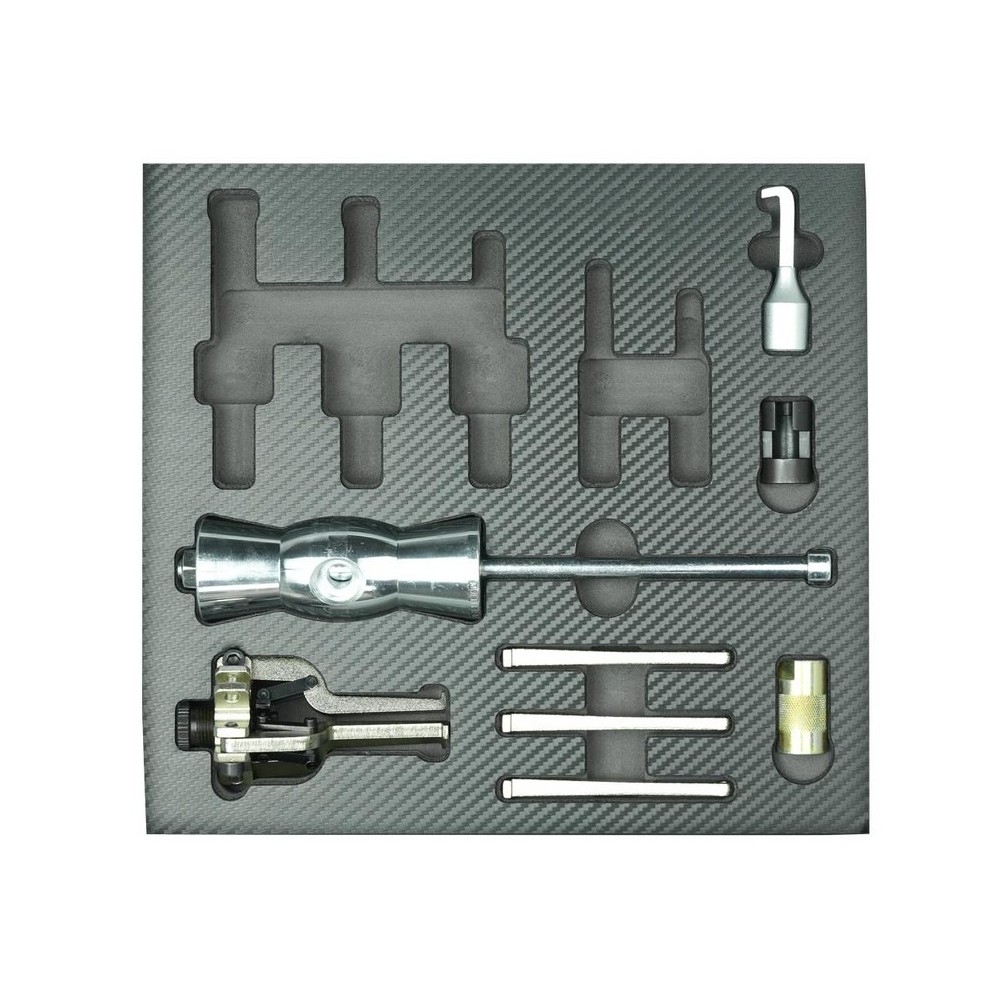 Extractor de rodamientos con sistema de 2 y 3 brazos, extractor de garras y peso de doble impacto de 1 kg