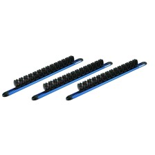 Portaherramientas magnético con 14 clips de retención de plástico giratorios y deslizantes, juego de 3 piezas.