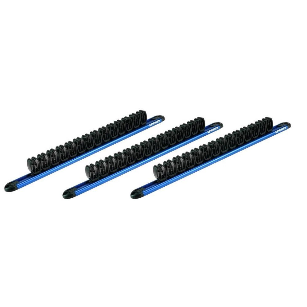 Portaherramientas magnético con 14 clips de retención de plástico giratorios y deslizantes, juego de 3 piezas.