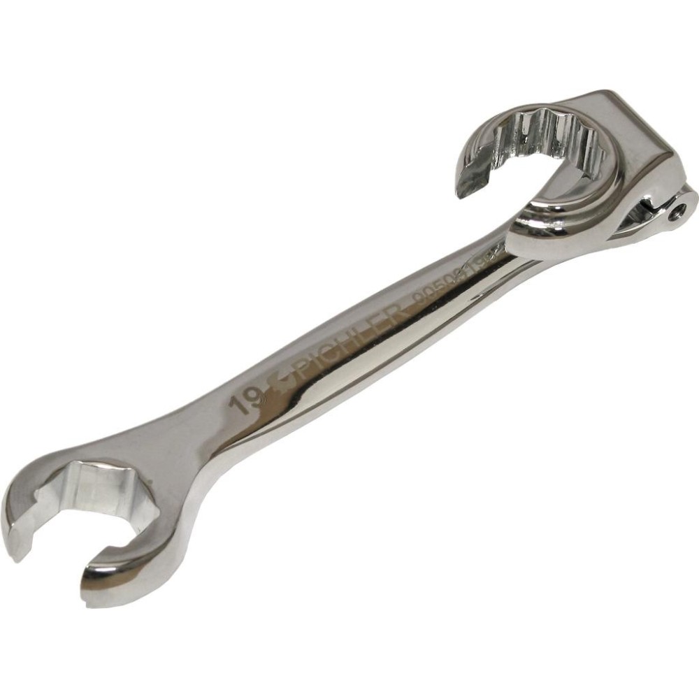 Llave de estrella abierta flexible de 19 mm de doble hexágono