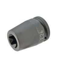 Dado de impacto Torx de perfil E E 26 corto de 3/4'
