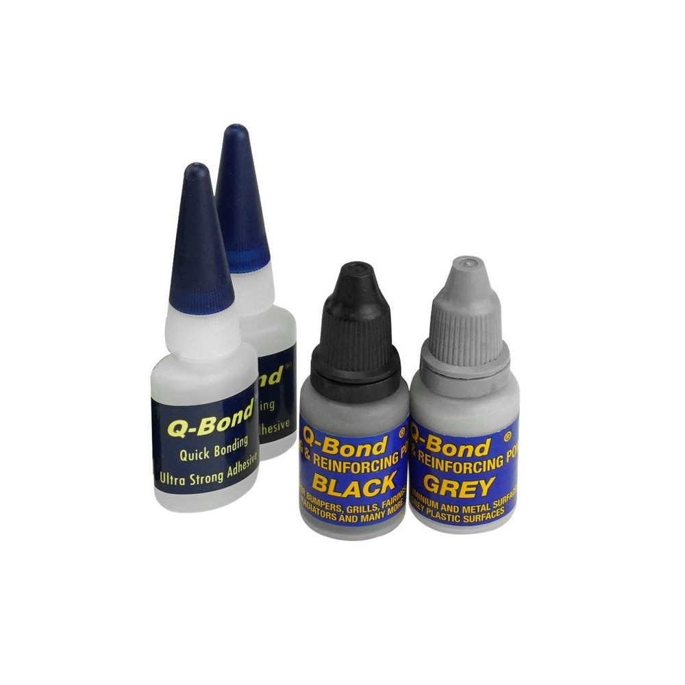 Recambio de adhesivo rápido EASY-GLUE (polvo negro y gris, 2 adhesivos rápidos)