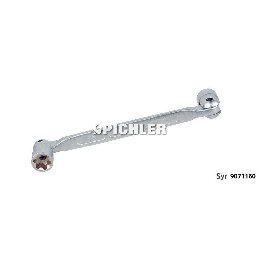 Llave Torx de doble articulación con perfil E E18 x E20