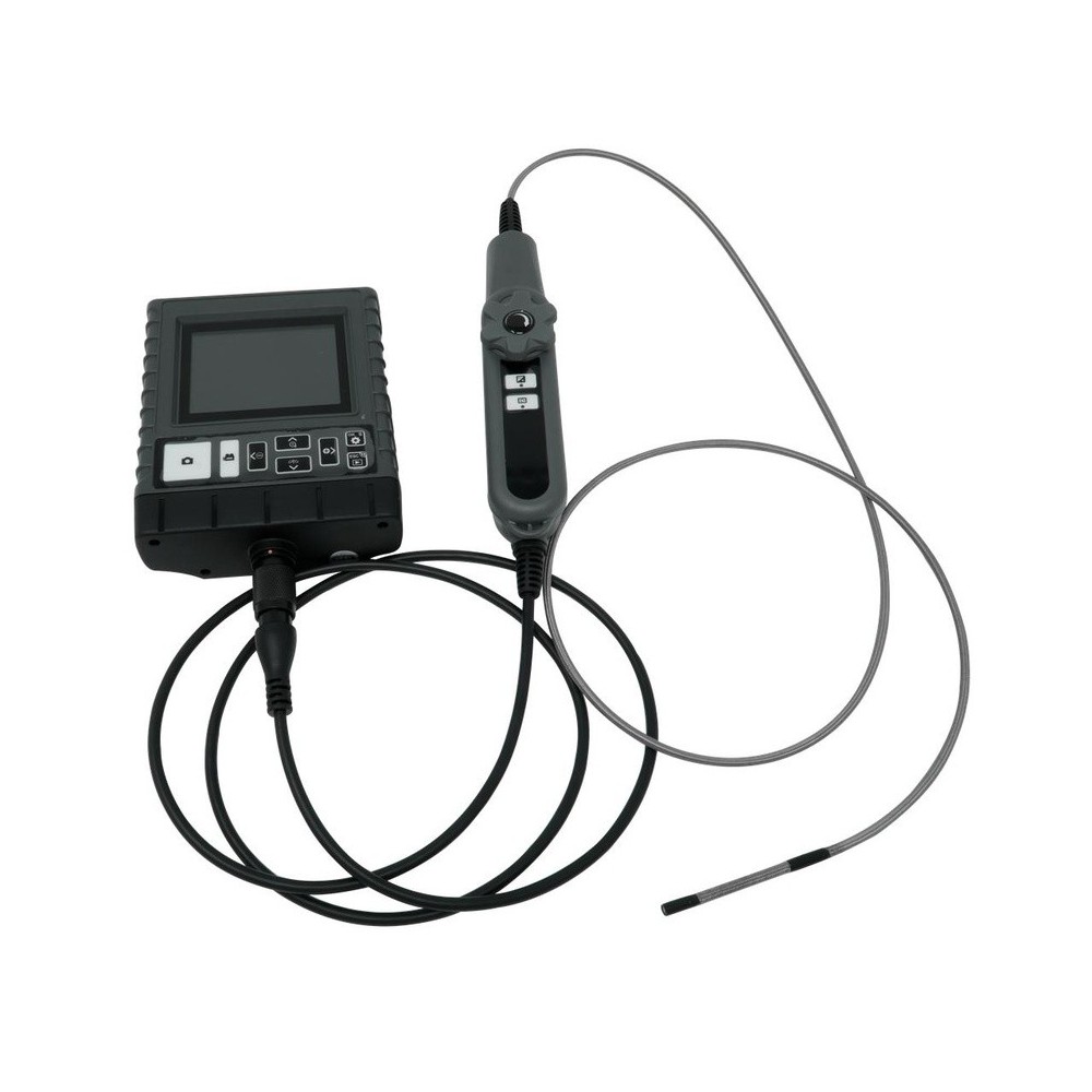 Videoscopio, eje conductor flexible Ø4,5 mm, sonda articulada regulable de forma continua hasta 180°