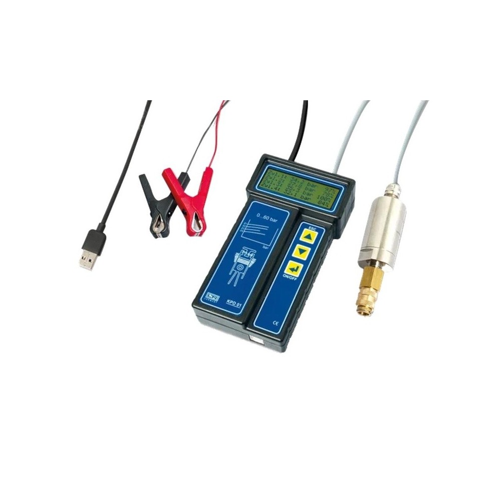 Comprobador de presión de compresión combinado Otto+Diesel KPD 01 digital 0-60 bar sin adaptador