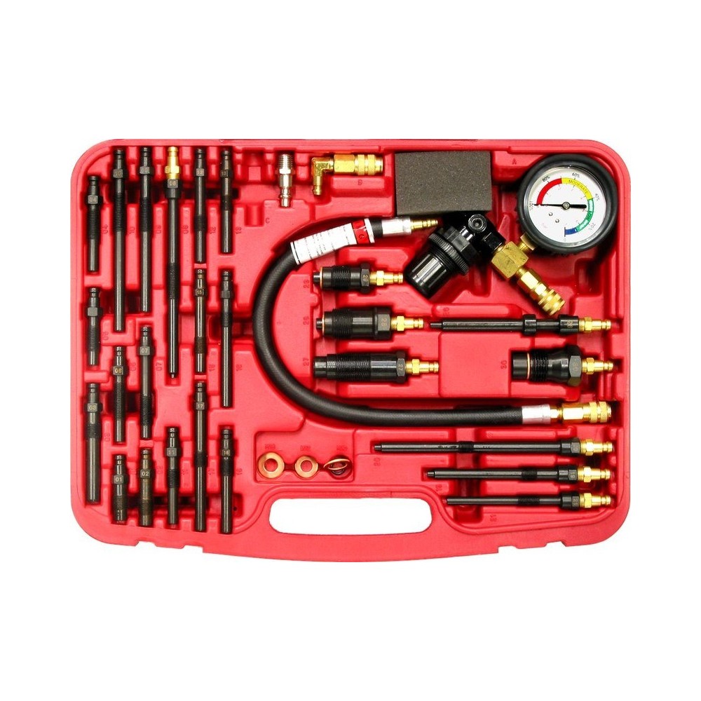 Juego de estuche adaptador, 40 piezas, sin unidad base, para comprobador de pérdida de presión