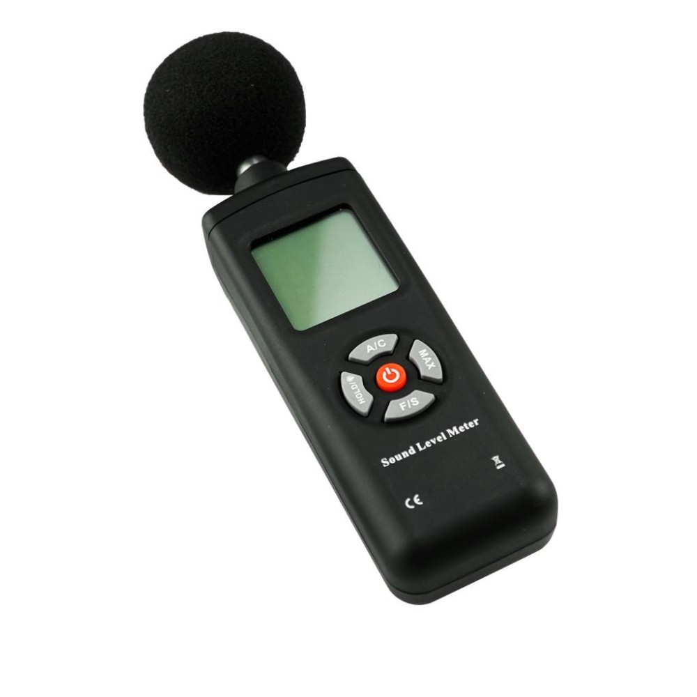 Medidor de nivel de sonido 30-100 dB(A) IEC651 Tipo 2, ANSI S1.4 Tipo -2-, sin Ze