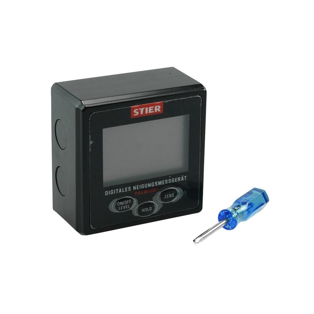 Inclinómetro digital, precisión ±0,2°, ajuste de ángulo 4 x 90°