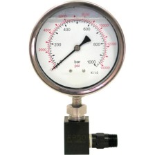 Manómetro para bombas hidráulicas 0-1000 Bar, Ø 100mm