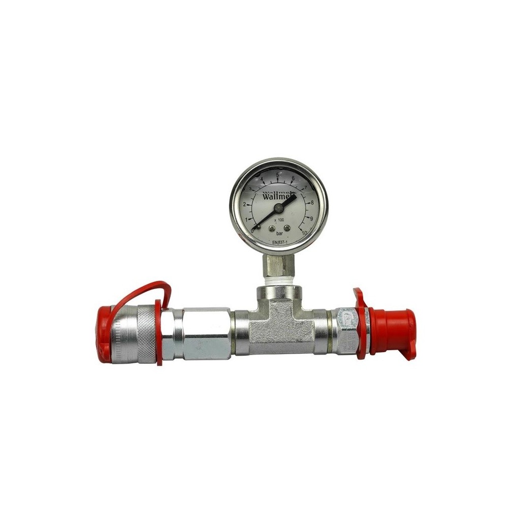 Manómetro hidráulico 0-800 bar - Ø 63m para bomba hidráulica con conector CEJN Wallmek