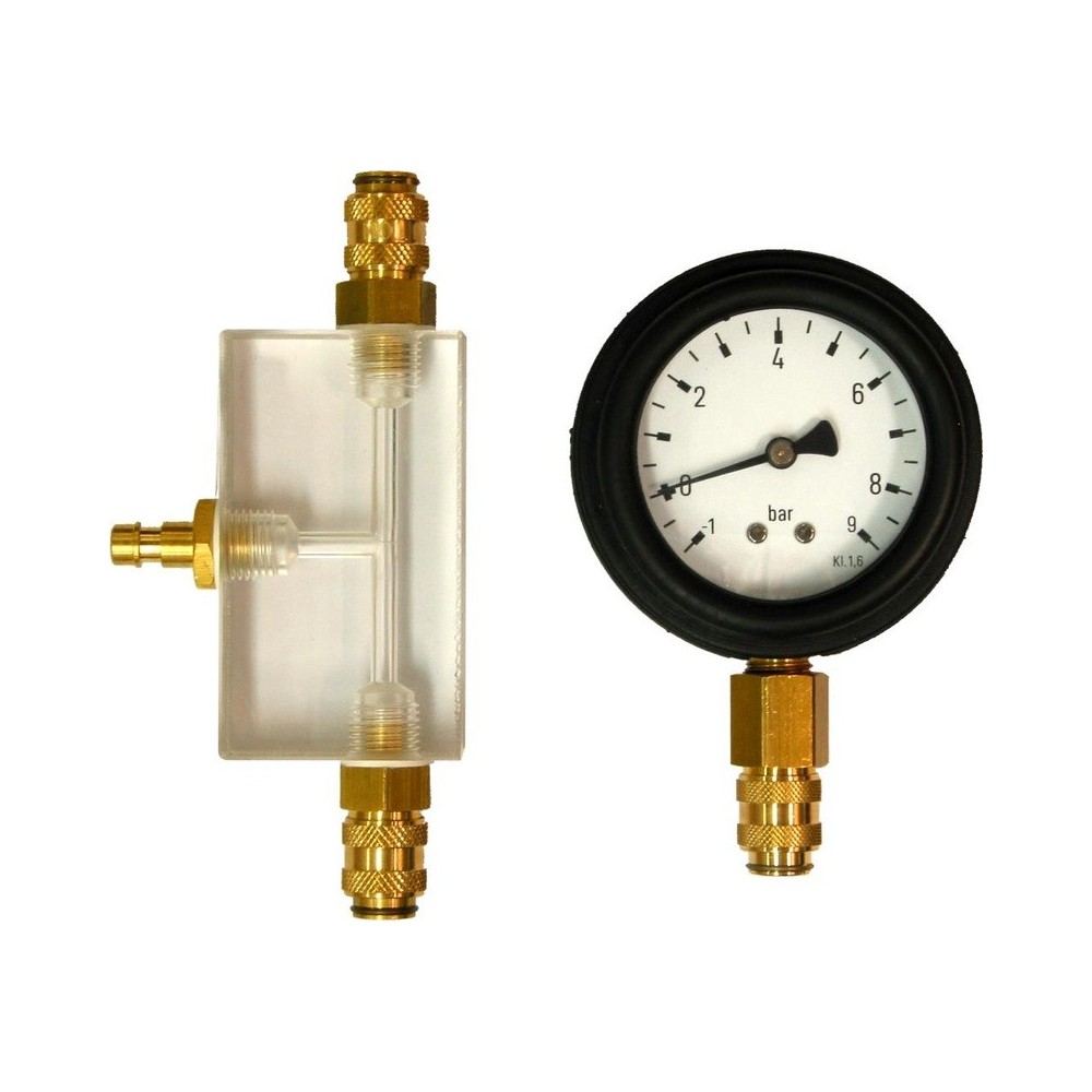 Probador de presión del sistema de combustible 2 piezas.