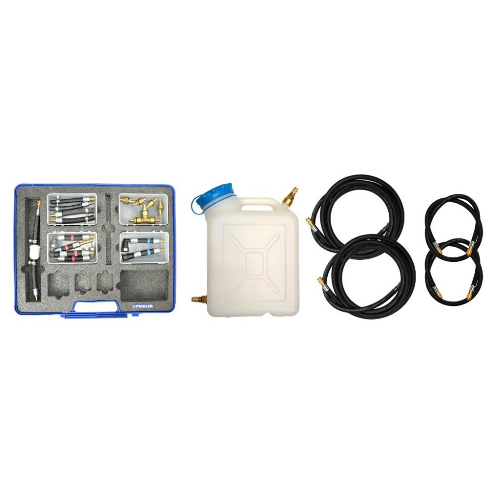 Kit de limpieza del sistema de combustible universal métrico, 21 piezas.