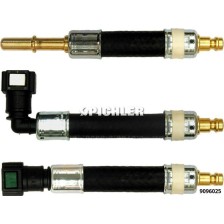 Juego de adaptadores 3 piezas. Ø7,89 mm (blanco) Recto, 90° y enchufe