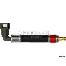 Adaptador recto Ø8,00 (rojo) y tapón DN5