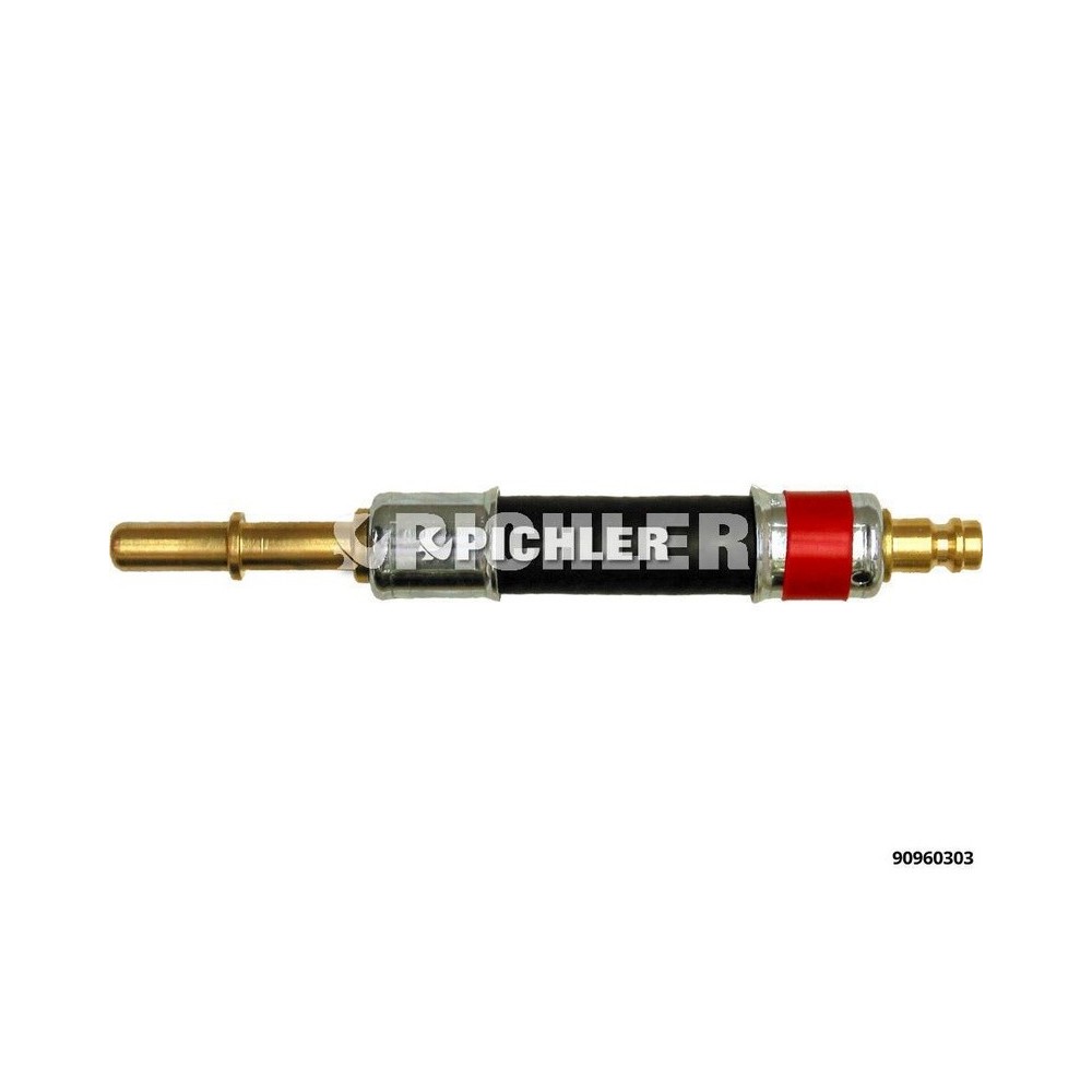 Adaptador 90° Ø8.00 (Rojo) y Tapón DN5