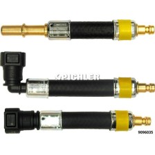 Juego de adaptadores 3 piezas. Ø9.49 (Amarillo) Recto, 90° y Enchufe