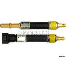 Juego de adaptadores 2 piezas. Ø9,49 (Amarillo) Recto y Enchufe